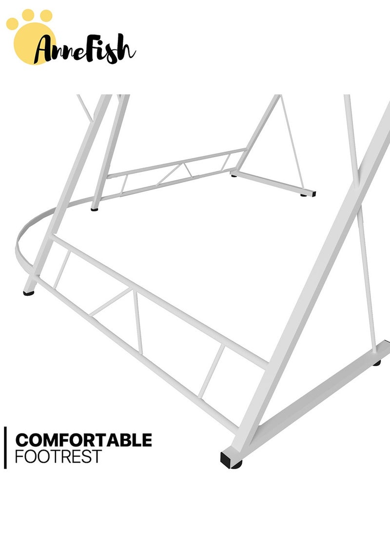 AnneFish - 120cm L-Shaped Office Desk With Monitor Stand Home Office Table Gaming Desk Computer Desk L Desk Writing Workstation Corner Desk - Image 1