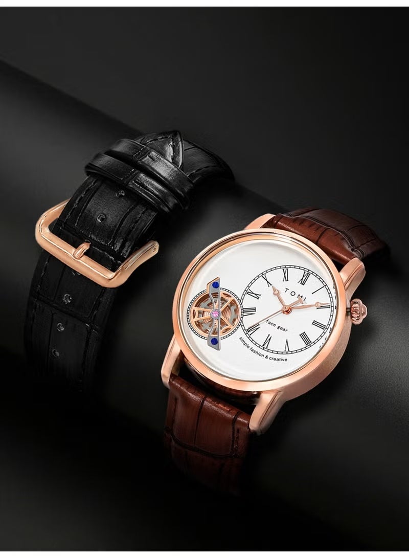 TOMI New Face Gear Series Men's Quartz Watch Business Belt Waterproof Men's Watch New - Image 3