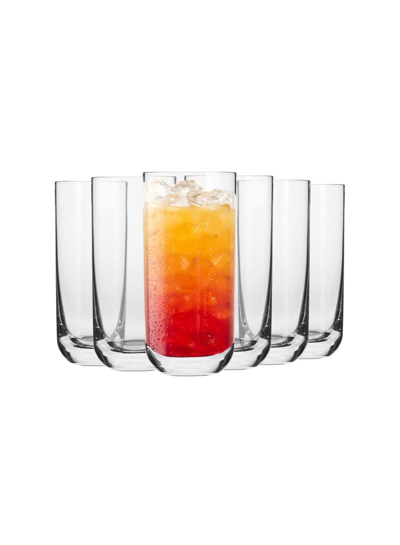 Krosno Glamour Set of 6 Highball Glasses 360 ML Perfect for Home and Parties Dishwasher Safe - Image 1