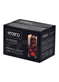 Krosno Krosno Glamour Set of 6 Highball Glasses 360 ML Perfect for Home and Parties Dishwasher Safe  - Image 4