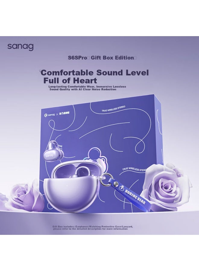 Sanag S6sproai Bluetooth Earphones Ear-hook Style Bone Conduction Concept Running Sports Earphones With Noise Reduction For Calls Compatible With Huawei, Xiaomi, Apple - Gift For Men - Image 1