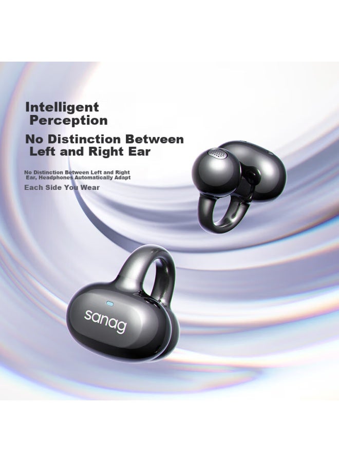 Sanag S6sproai Bluetooth Earphones Ear-hook Style Bone Conduction Concept Running Sports Earphones With Noise Reduction For Calls Compatible With Huawei, Xiaomi, Apple - Gift For Men - Image 4