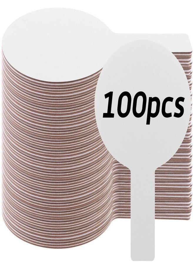 Yiphates 100 Pieces Dry Erase Answer Paddles Handheld Double Sided Paddles Mini White Boards Small White Board Dry Erase Signs Auction WhiteBoard for Students Classroom Voting Games - Image 1