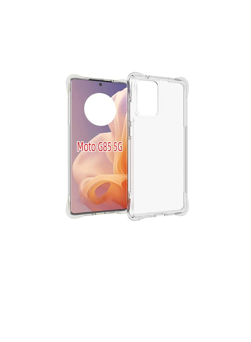 URBBKING Four Corners TPU Shock-Absorption Flexible Cell Phone Case Cover For Moto G85 5G Clear - Image 2