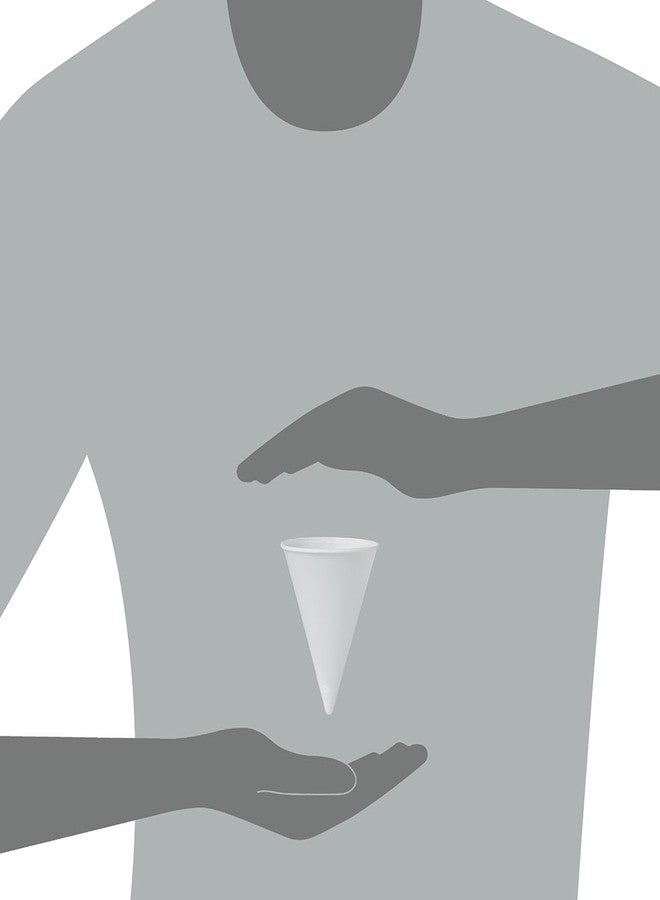 Solo 42R-2050 4.25 oz White Paper Cone Cups (Case of 5000) - Image 3