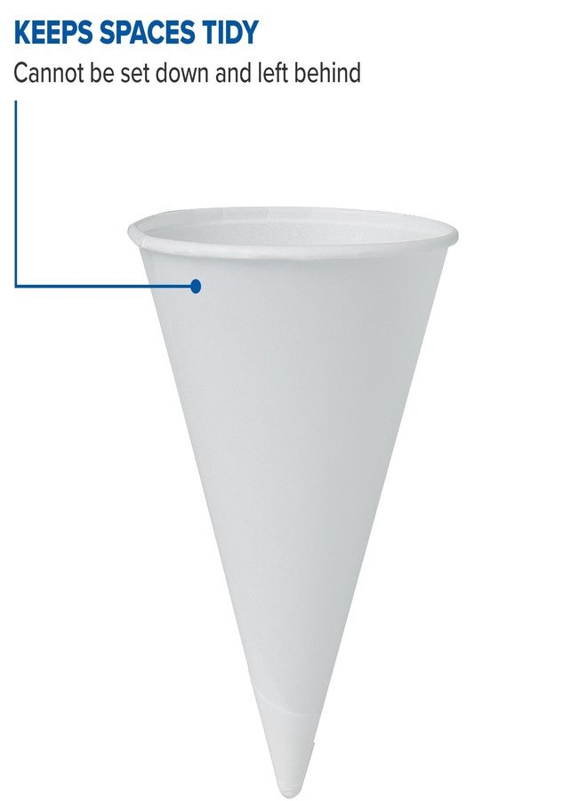 Solo 42R-2050 4.25 oz White Paper Cone Cups (Case of 5000) - Image 4
