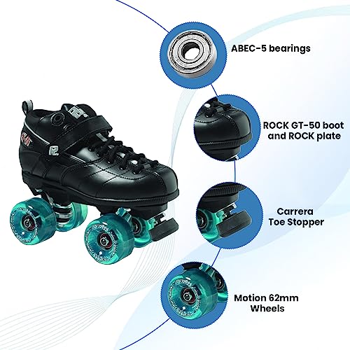 Sure-Grip Sure Grip GT50 Motion Roller Skates | Stylish Outdoor Skates for Men & Women | Nylon Composite with Motion 62mm Wheels & ABEC-5 Bearings - Solid, Comfortable and Lightweight - Image 2