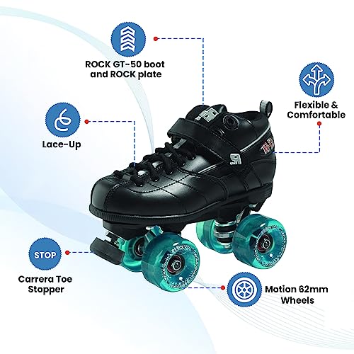 Sure-Grip Sure Grip GT50 Motion Roller Skates | Stylish Outdoor Skates for Men & Women | Nylon Composite with Motion 62mm Wheels & ABEC-5 Bearings - Solid, Comfortable and Lightweight - Image 4