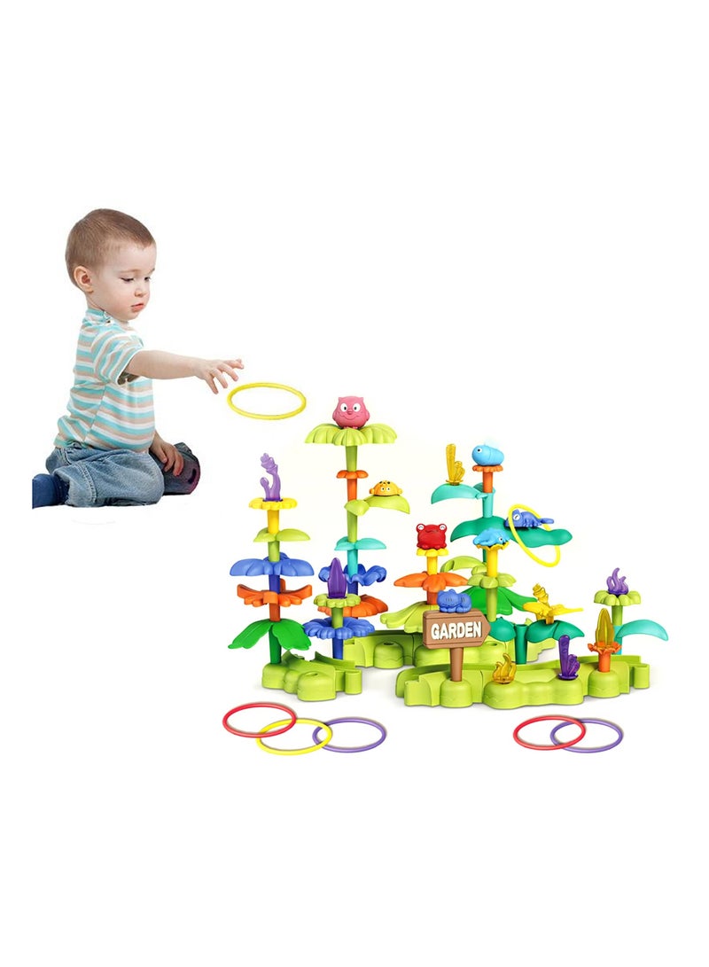 Lenca TOYS DIY Flower Garden Building Blocks Set, Educational Activity for Preschool, Cool STEM Gardening Gifts for Girls, Boys (66 PCS) - Image 5