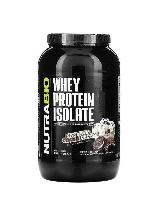 NutraBio NutraBio, Whey Protein Isolate, Ice Cream Cookie Dream, 2 lb (907 g)  - Image 1