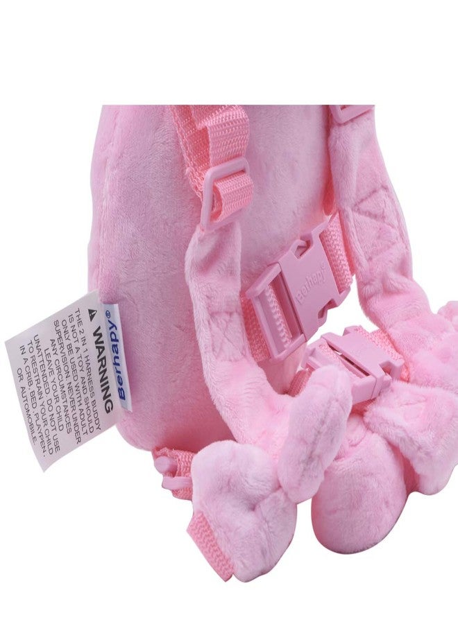 Berhapy 2 in 1 Dog Toddler Safety Harness Backpack Children's Walking Leash Backpack Pink Toddler Leash for Girls Kid Leash for 1-3 Years Old - Image 4