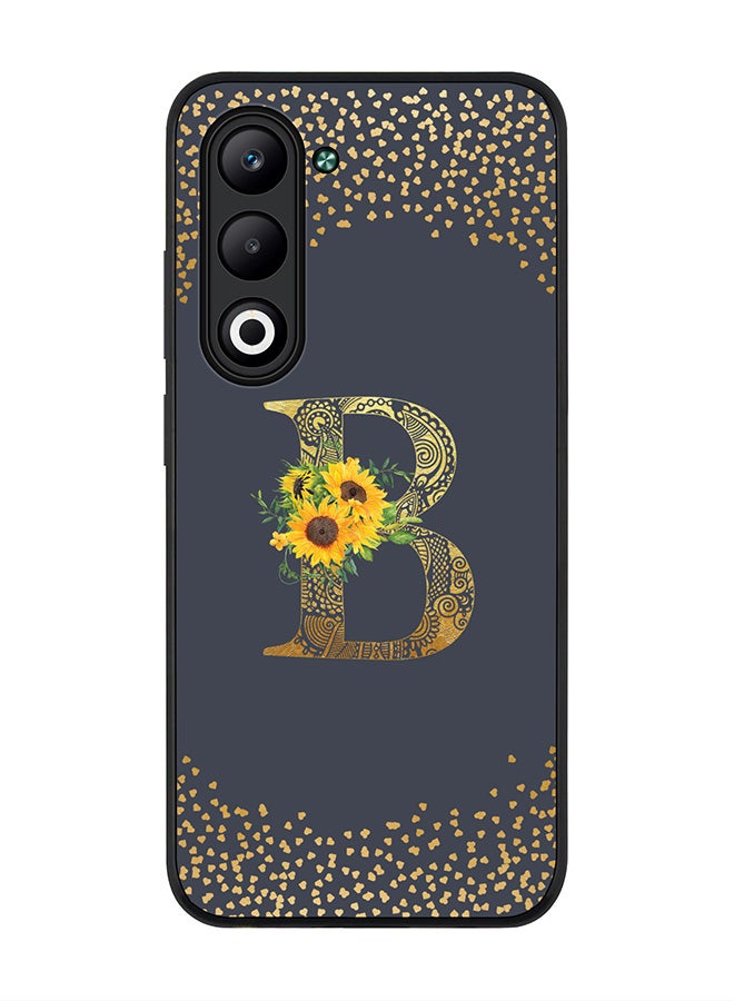 Stylizedd For Oppo A5 5G / A5 4G Case,Slim fit Camera Protection, Shockproof Thin Phone cover  - Custom Floral Monogram - B  (Grey )