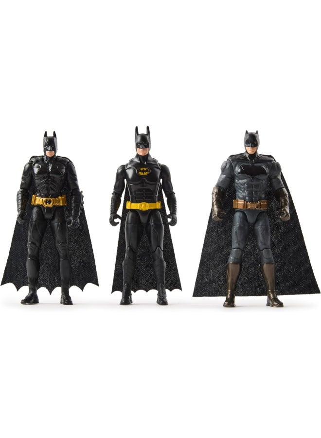 SPIN MASTER 3-Piece 85th Anniversary Special Edition Multi-Pack Batman Figure Set Black and Gold 4 Inch SDC6070909  - Image 1