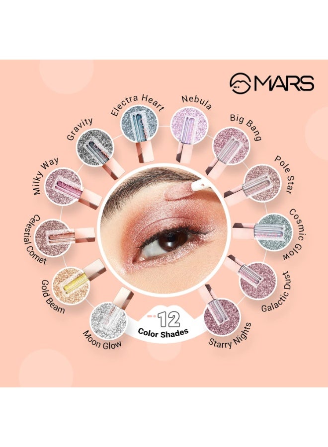 مارس ظلال عيون سائلة لامعة معدنية من مارس | مقاومة للماء وذات تصبغ عالي | تركيبة ناعمة (٥.٥ مل) (توهج كوني) - Image 4