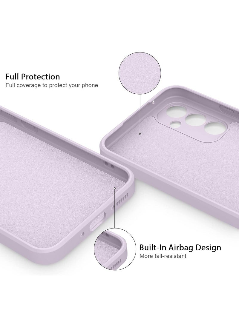 Color Fans for Samsung Galaxy A34 5G Case Slim Liquid Silicone Protective Cover Purple  - Image 5