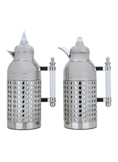 Alsaif Gallery Sara Nickel With Transparent Handle Set Of 2 Thermoses  - Image 1