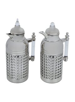 Alsaif Gallery Sara Nickel With Transparent Handle Set Of 2 Thermoses  - Image 2