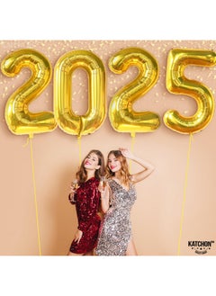 KATCHON KatchOn, Giant 42 Inch Gold 2025 Balloons Number - New Years Decorations 2025 | Foil 2025 Balloon Numbers for 2025 New Years Eve Party Supplies | Happy New Year Decorations 2025 | NYE Decorations 2025  - Image 5