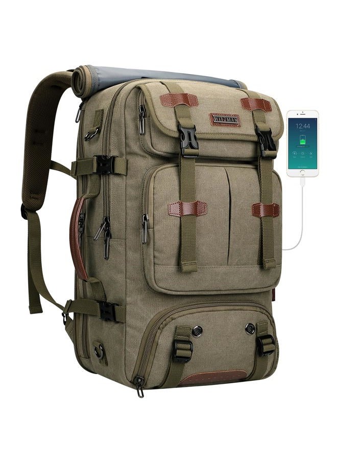 WITZMAN Travel Backpack Men's 40L Hand Luggage Aeroplane Backpack Convertible 3 in 1 Multifunctional Laptop Backpack Fit 17 Inch, Green - Image 1