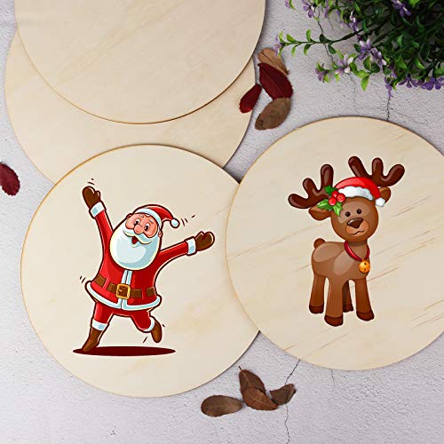 Arroyner 2" Small Wood Circles Round Wood Discs DIY Unfinished Round Blank Wooden for Crafts, School Project, Decoration 120 Pieces - Image 4