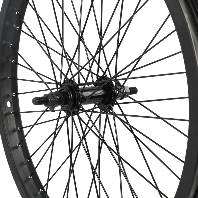 cubsala BMX Wheel 20 x 1.75 48H, Crossea Front Wheel with 3/8" Axle and Aluminium Rim, Black - Image 1