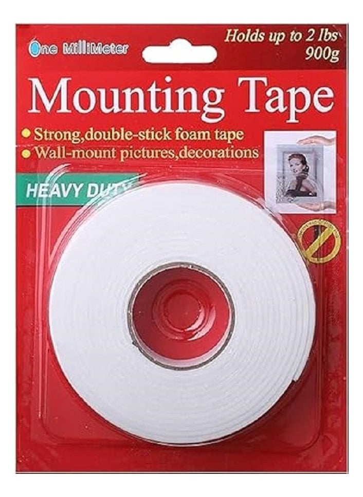 Mounting Tape White double face adhesive mounting tape - multi-purpose, 2 pieces  - Image 3