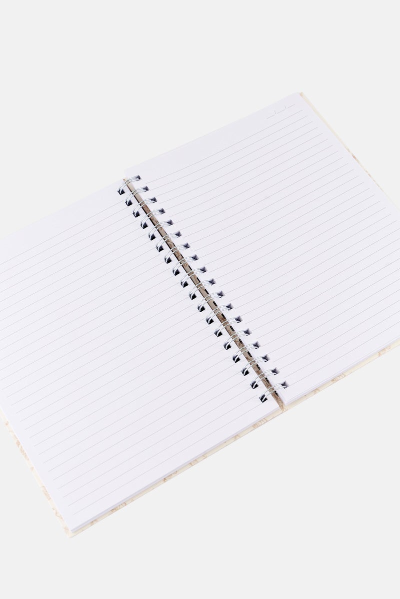 Muy Mucho Printed Ring Binding Notebook, Beige  - Image 2