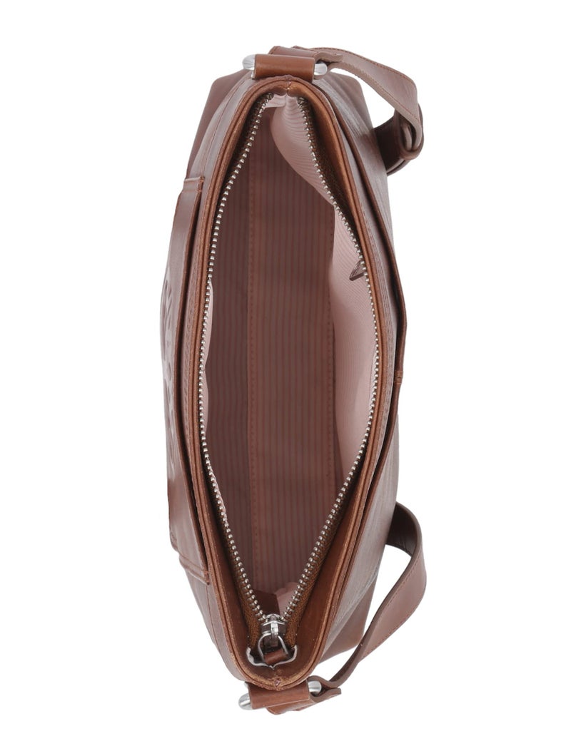 Timberland Timberland Large Leather Crossbody Purse Shoulder Bag, Cognac  - Image 2