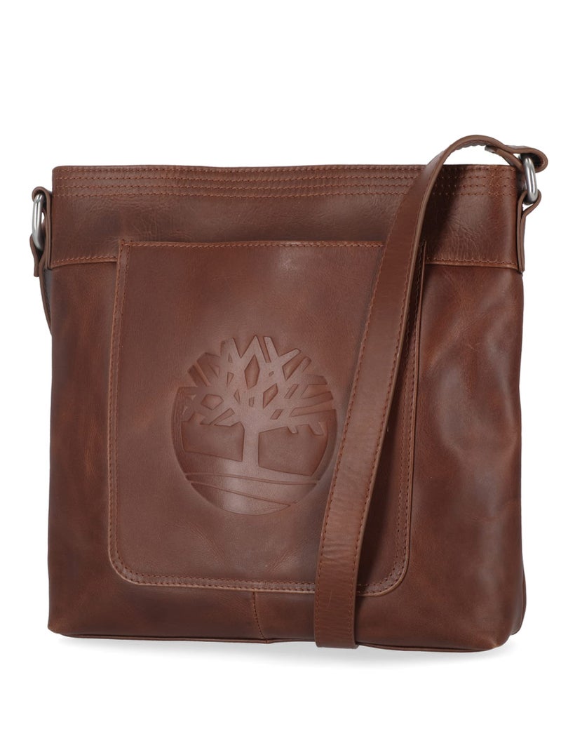 Timberland Timberland Large Leather Crossbody Purse Shoulder Bag, Cognac  - Image 1