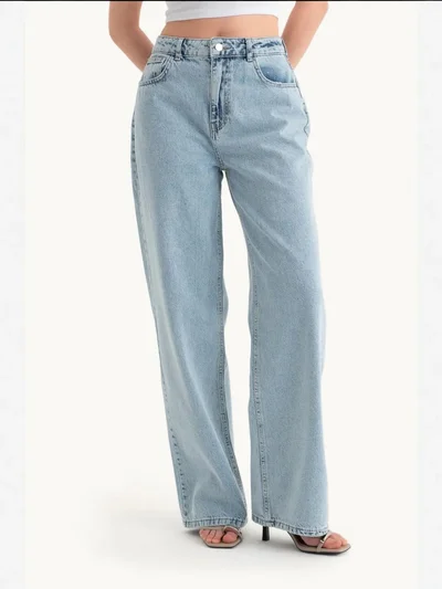 HICCUP High Waist Wide Leg Jeans
