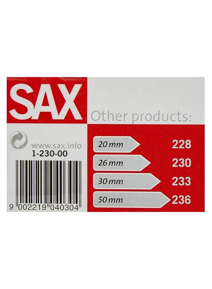ساكس مشبك ورق SAX 230 مقاس 26 مم علبة 100 قطعة - Image 3