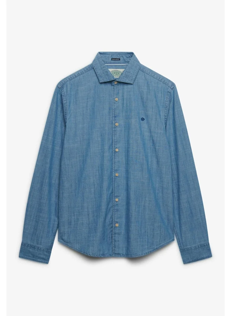 سوبر دراي Essentials Chambray Long Sleeve Shirt