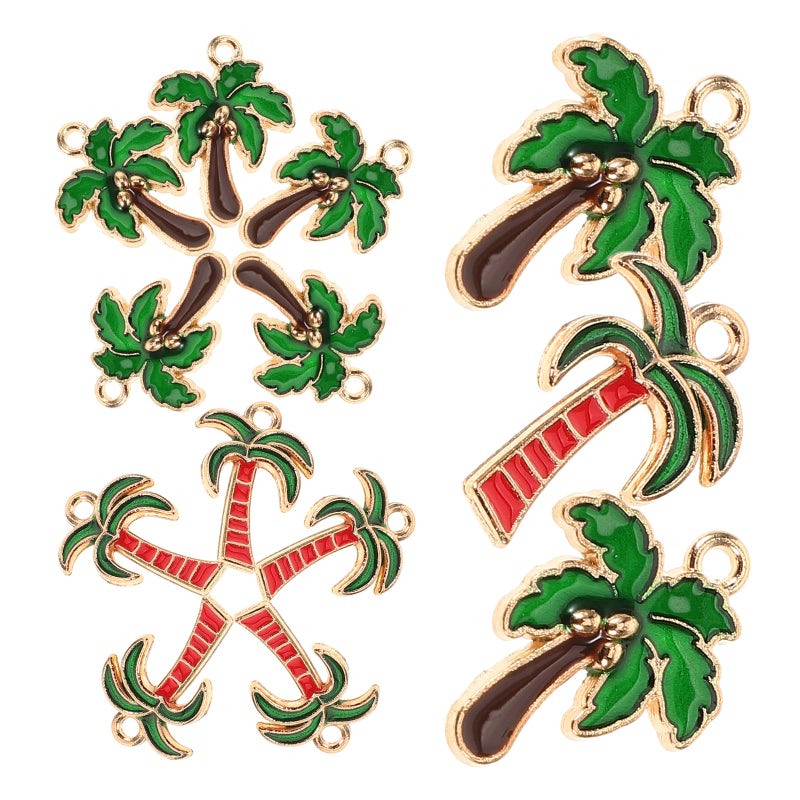 20pcs Hawaii Style Jewelry Charms Earring Necklace Jewelry DIY Pendants Assorted style - Image 5