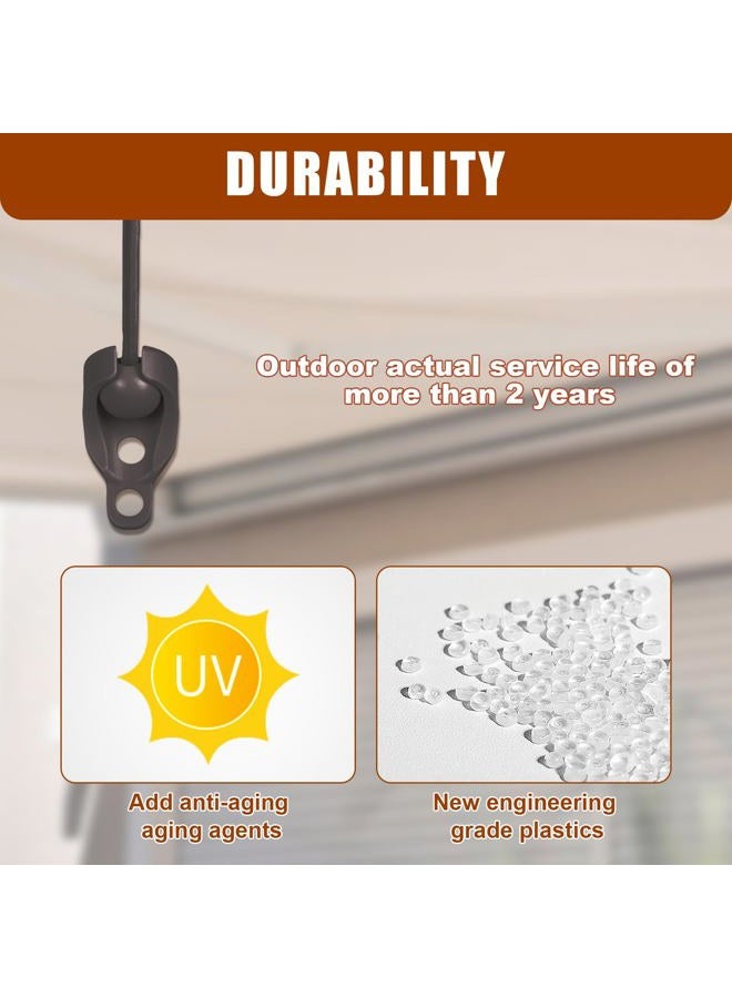 Seprochoo Replacement Shade Parts Bungee End Cap Kit, for Exterior Cordless Roller Shades Outdoor Blinds (2pcs, Brown) - Image 4