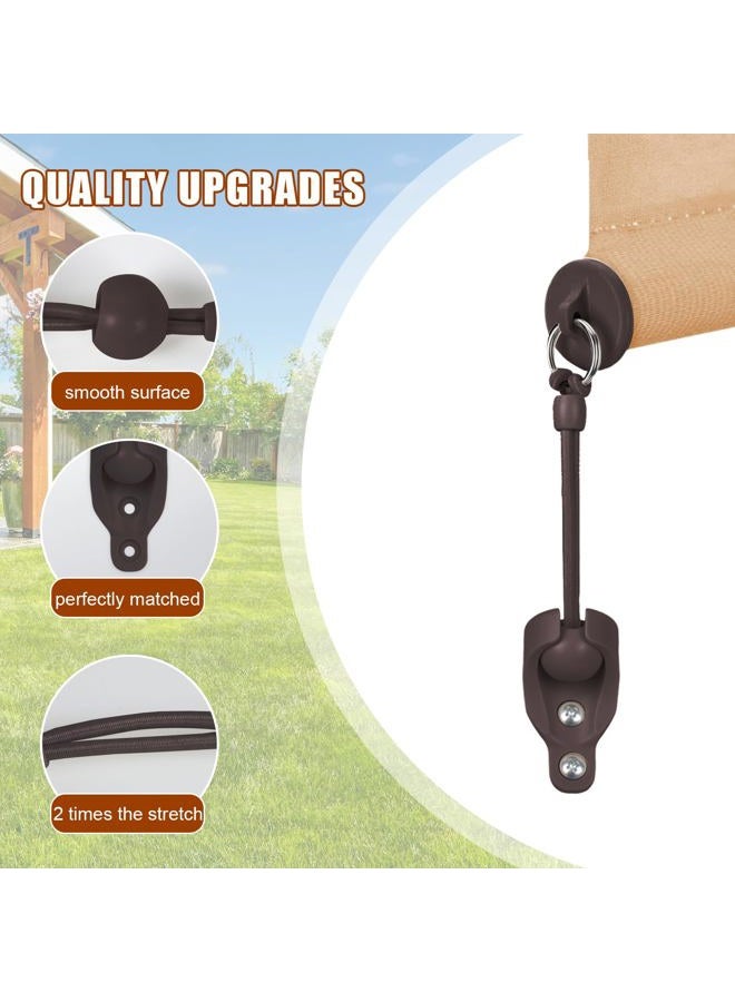 Seprochoo Replacement Shade Parts Bungee End Cap Kit, for Exterior Cordless Roller Shades Outdoor Blinds (2pcs, Brown) - Image 3