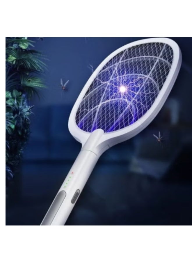 Electric fly and mosquito swatter with base - Outdoor fly killer, tennis-shaped - Image 2
