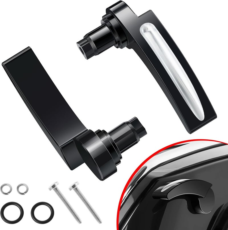 Amazicha Black Saddlebag Latch Kit Saddle Bag Latches Lifter Fit for Harley Davidson Touring Street Glide, Road Glide, Electra Glide, Road King, FLHR FLHT FLHX FLHTK 2014-2024 - Image 1