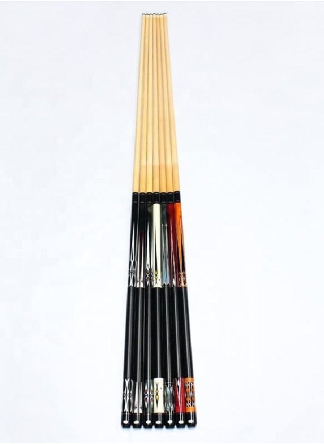 Yalla HomeGym - (Pack of 8 Cues)  Billiard Pool Cue Stick - 57 Inch 13mm Tip (17-19oz) Premium Canadian Maple Wood Shaft, White Wood Butt - Image 1