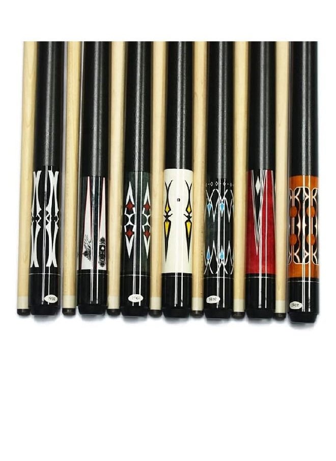 Yalla HomeGym - (Pack of 8 Cues)  Billiard Pool Cue Stick - 57 Inch 13mm Tip (17-19oz) Premium Canadian Maple Wood Shaft, White Wood Butt - Image 1