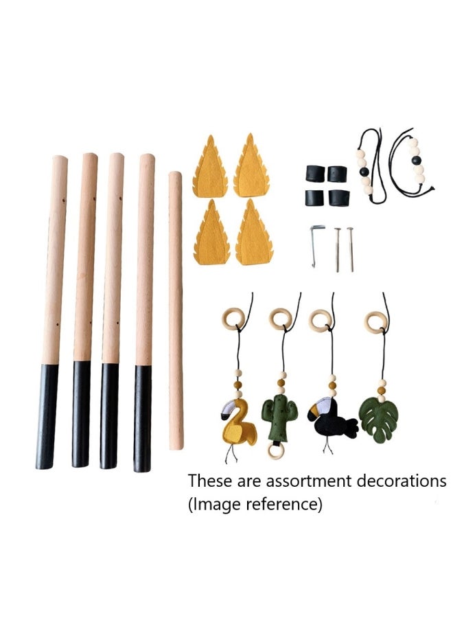 Wooden Teething Nordic Style Baby Gym 59x13x7cm - Image 4