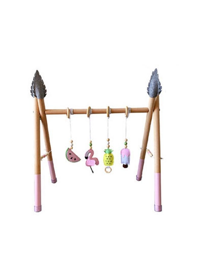 Wooden Teething Nordic Style Baby Gym 59x13x7cm - Image 1