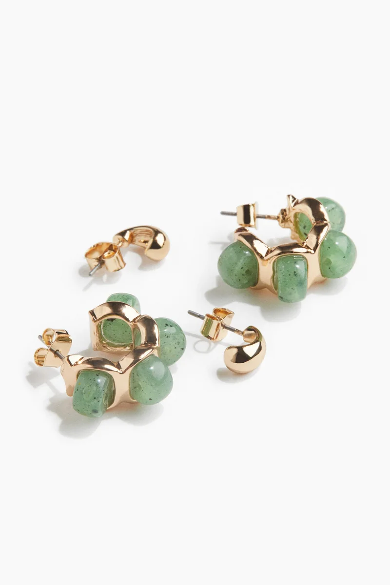 H&M 2 pairs hoop earrings