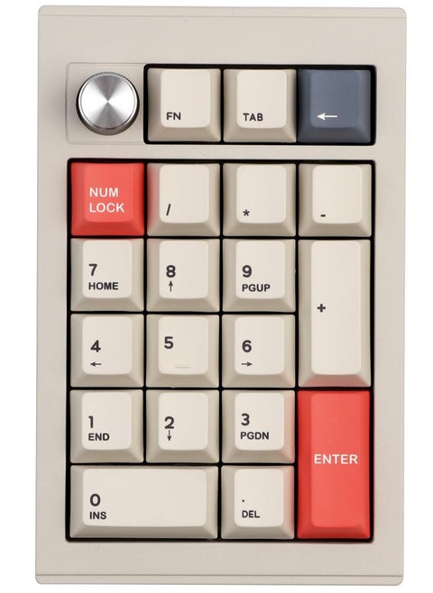CIDOO V21 VIA Programmable Gasket Number Pad, Bluetooth 5.0/2.4ghz/Wired Hot Swappable Numpad, with Aluminum Alloy Rotary Knob, 1000mAh Battery, Poron Foam for E-sport Mac/Win