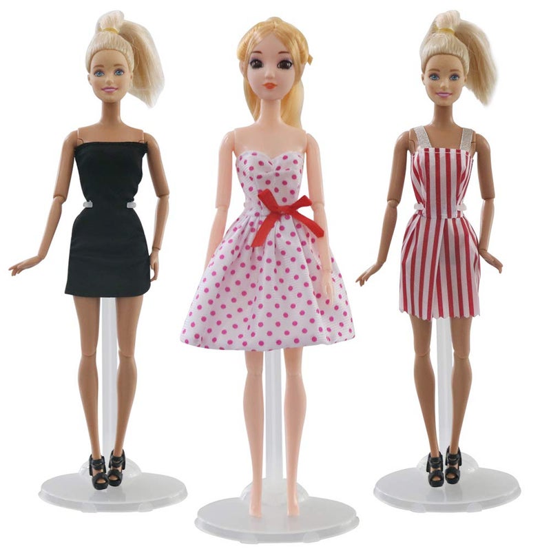 UCanaan 10 Pcs Doll Stands Display Holder for 11.5 Inch Dolls White Transparent Model Support Frame Prop Up Girl Dolls Suitable for 11.8’’ 1/6 Dolls Accessories - Image 3