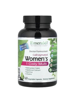 Emerald Laboratories Emerald Laboratories, CoEnzymated Women's 1-Daily Multi, 60 Vegetable Caps  - Image 1