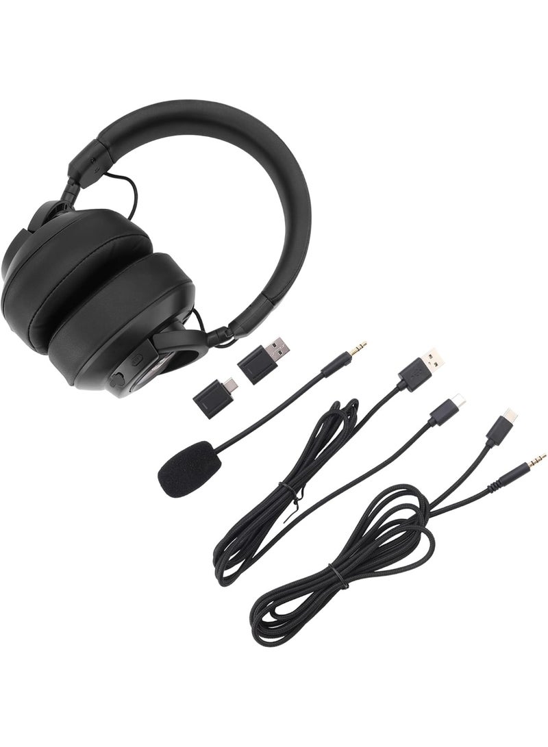 REDRAGON H889 Wireless Gaming Headset – 4 Connection Modes (2.4G/BT/3.5mm/USB), 53mm Drivers, 7.1 Surround Sound, Spatial Audio, Detachable Microphone, Multi-Platform Gaming Headset for PC, PS5, PS4, Nintendo Switch, Xbox One & Mobile - Image 3