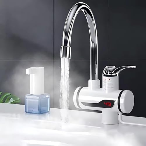 Lapras 𝟏𝟓 𝐘𝐞𝐚𝐫𝐬 𝐆𝐮𝐚𝐫𝐚𝐧𝐭𝐞𝐞 LED instant electric tap water heater with digital display, on demand hot water geyser for kitchen bathroom office clinic and restaurant use - Image 1