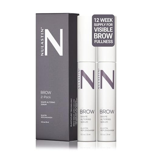 NULASTIN Eyebrow Serum for Thicker Looking Brows  BROW Shape Altering Serum  Reduce Shed  Encourage Fuller More YouthfulLooking Brows  With Keratin  Peptides 2 Count 01 fl oz each