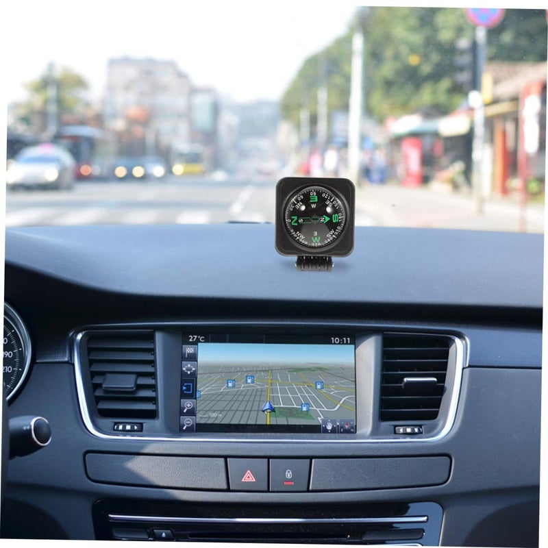 2 Pcs Adjustable Vehicle Dash Compass Ball Self Adhesive Base For Car Truck SUV Outdoor Use Explorer Automotive Direction Pointing Compass For Hiking Boating Camping Sports - Image 5