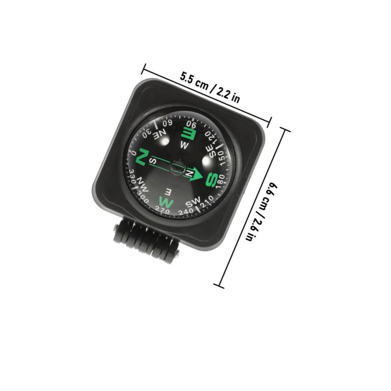 2 Pcs Adjustable Vehicle Dash Compass Ball Self Adhesive Base For Car Truck SUV Outdoor Use Explorer Automotive Direction Pointing Compass For Hiking Boating Camping Sports - Image 2